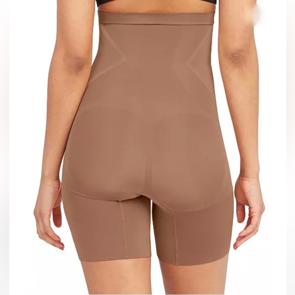NEW! SPANX ON CORE high waisted mid thigh shapewear in Cafe au Lait - Picture 3 of 3